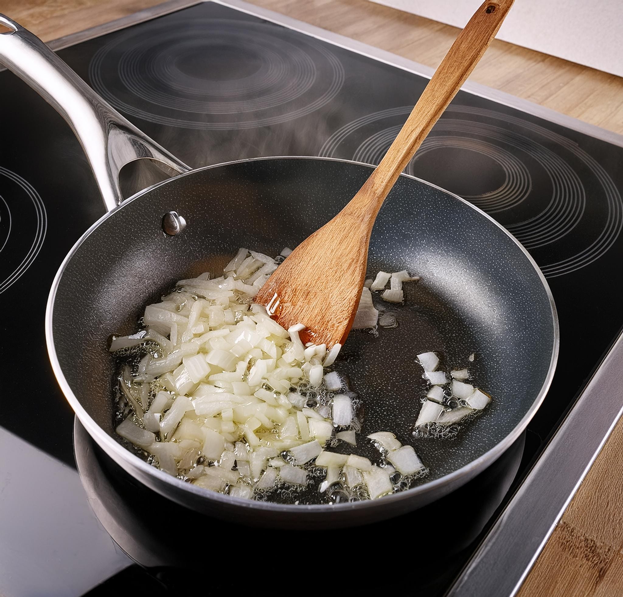 Chicken Pot Pie Pasta Bake Recipe Sautéing Onions